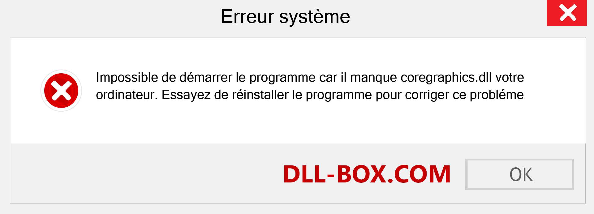 Le fichier coregraphics.dll est manquant ?. Télécharger pour Windows 7, 8, 10 - Correction de l'erreur manquante coregraphics dll sur Windows, photos, images